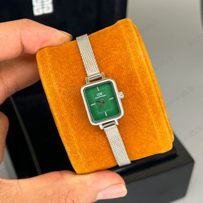 ساعت زنانه دنیل ولینگتون مینی سیلور صفحه سبز DW Quadro