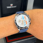 ساعت مچی مردانه تگ هویر فرمول یک صفحه آبی بند چرمی TAG Heuer Fomula 1
